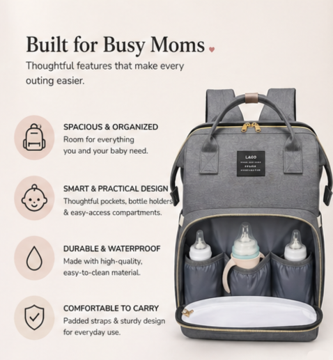 Mavia Fold-Out Diaper Bag