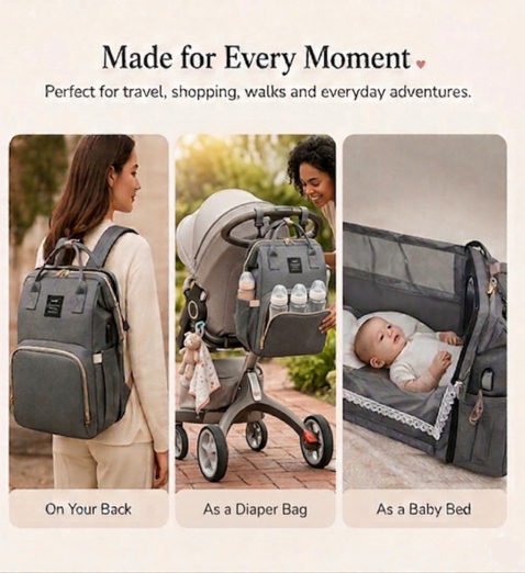 Mavia Fold-Out Diaper Bag