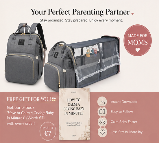 Mavia Fold-Out Diaper Bag + Free Calming Guide